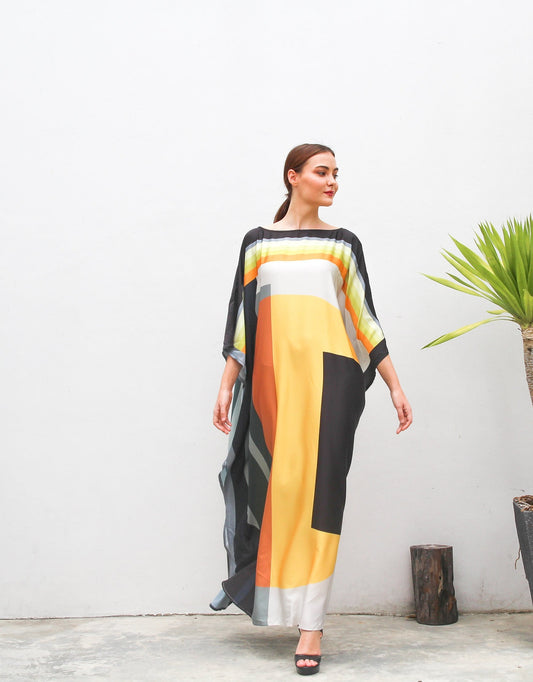 Premium Soft Satin Silk Kaftan – Lightweight and Elegant Kaftan For Women's