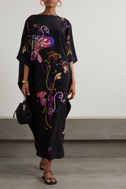 Black Korean BSY Long Kaftan For Women's