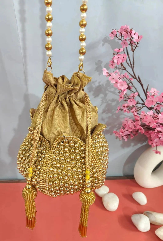 Designer Lotus  Potli Bag