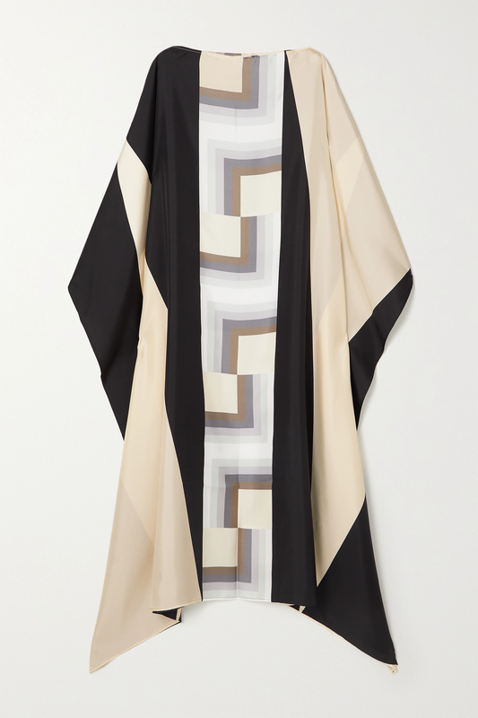 Soft Silk Crepe Kaftan, Lightweight and Elegant Casual Wear Women's Caftan