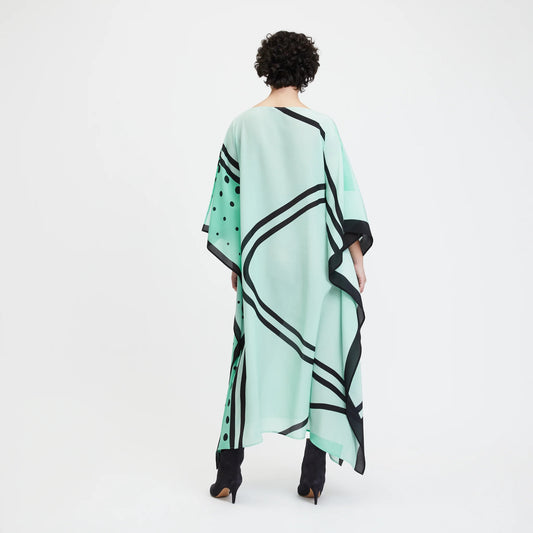 Women's Printed French Moss Long Kaftan