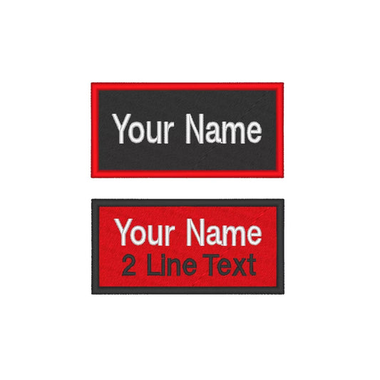 Custom Embroidered Name Tag Sew on Patch Biker Outlaw