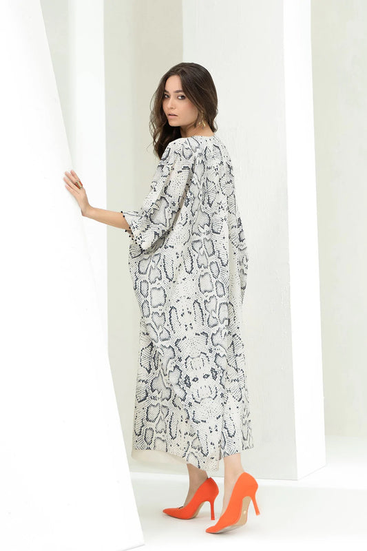 Luxury Soft Satin Silk Caftan, Casual Wear, Women's Kaftan