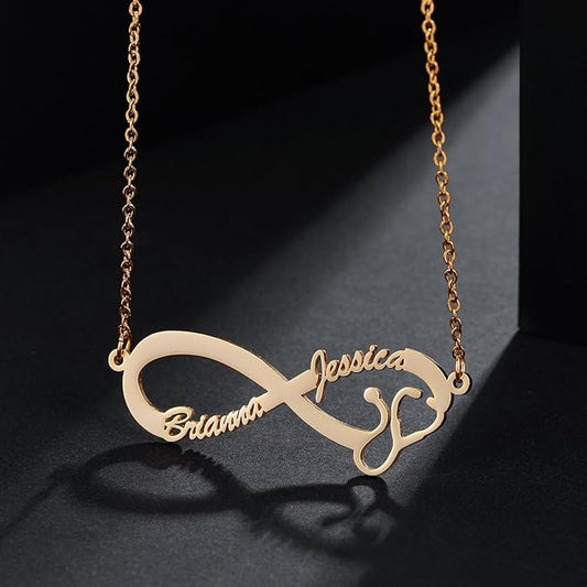 Custom Stethoscope Name Necklace