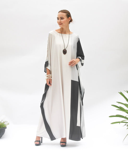 Modest Wear Women Silk Printed Long Kaftan