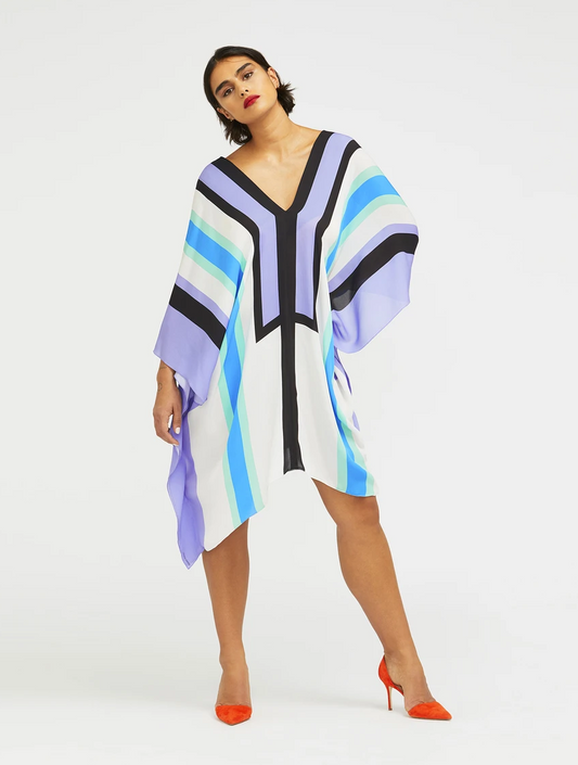 Soft Silk Crepe Kaftan, Women's Short Caftan