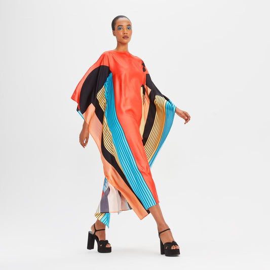 Luxury Soft Satin Silk Kaftan, Casual Wear Kaftan For Women's
