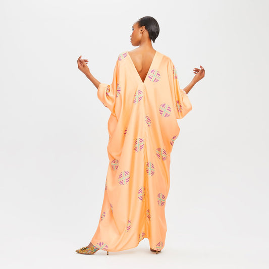 Elegant Soft Satin Silk Kaftan – Perfect for Evening Wear Caftan For Women's