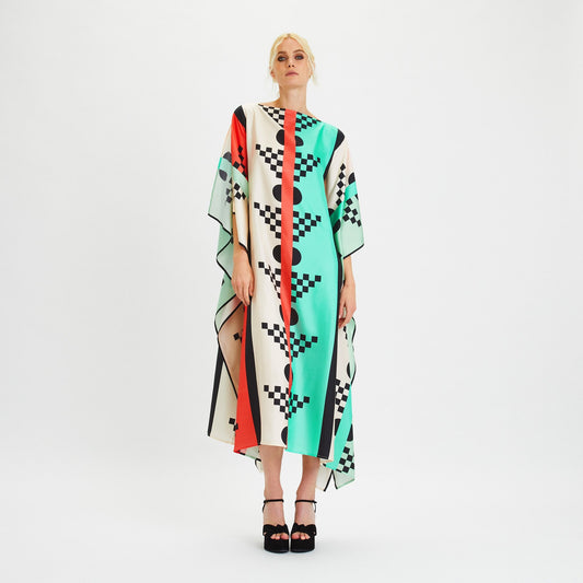 Premium Soft Satin Silk Kaftan – Lightweight, Shiny, Long Women's Kaftan
