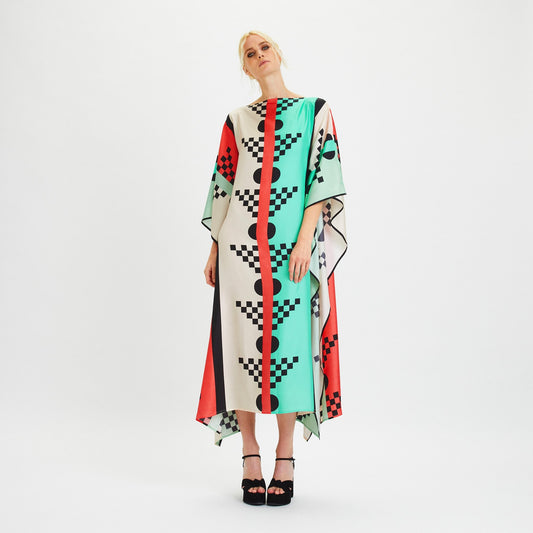 Premium Soft Satin Silk Kaftan – Lightweight, Shiny, Long Women's Kaftan