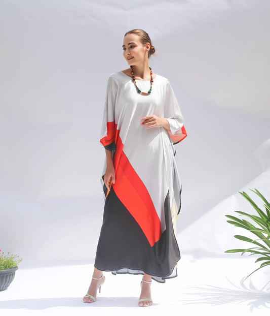 Premium Satin Silk Kaftan, Casual Wear Women's Kaftan