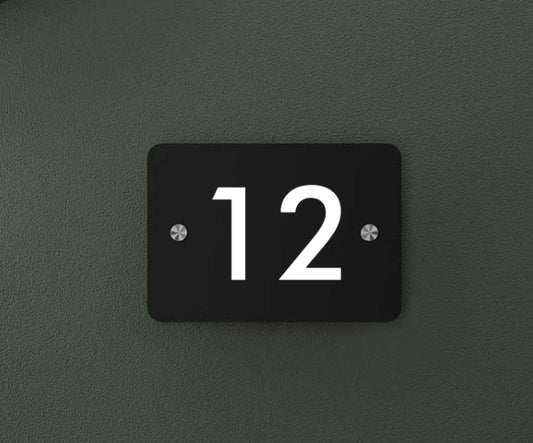 Contemporary House Number/Name Sign (Matte Black)