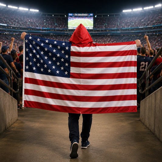 Country Flag Hooded Cape Poncho for Soccer Party & Match Day