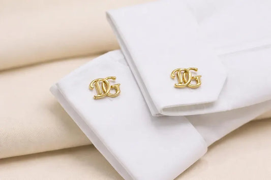 Handmade Initial Cufflinks , Personalized Sterling Silver Cufflinks