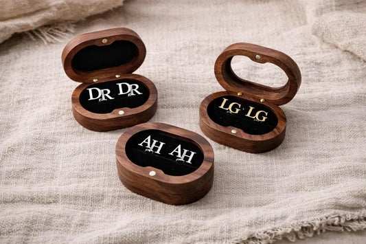 Personalized Initial Cufflinks, 925 Silver Groomsmen Gift