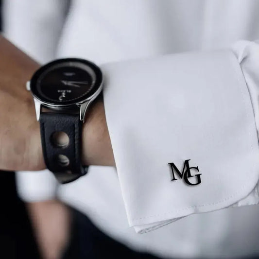 Personalized Sterling Silver Cufflinks: Handmade Initial Cufflinks