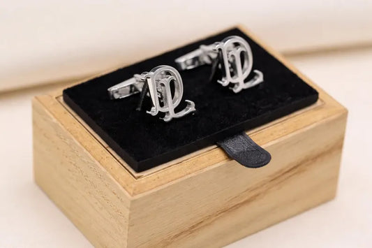 Handmade Initial Cufflinks , Personalized Sterling Silver Cufflinks