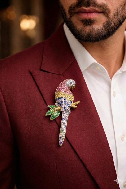 Silver Panther Brooch, a sophisticated and luxurious diamond-encrusted brooch accessory