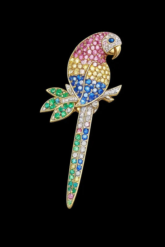 Silver Panther Brooch, a sophisticated and luxurious diamond-encrusted brooch accessory