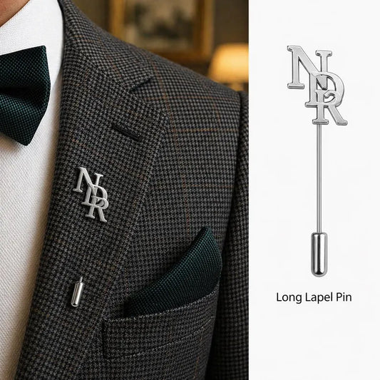 925 Sterling Silver Custom lapel Stick pin, Enamel Pin, Groomsmen proposal, initial lapel pins, Custom Brooch, Groomsmen Gifts, Gift For Him