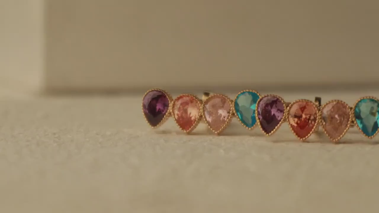 Multicolour Gemstone Cufflinks – Wedding Groom Gift – Custom Jewellery for Him – Personalized Birthstone Cufflinks for Men